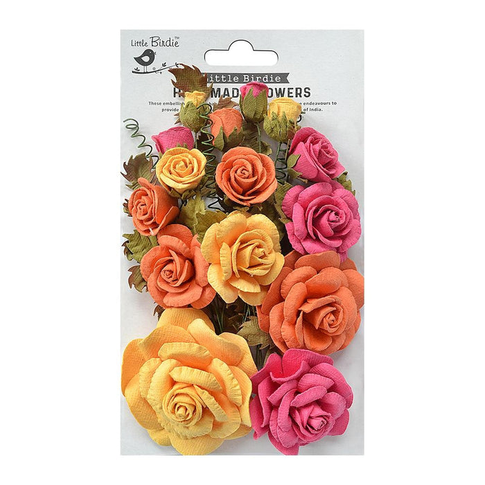 Little Birdie Rosalind Paper Flowers 21/Pkg