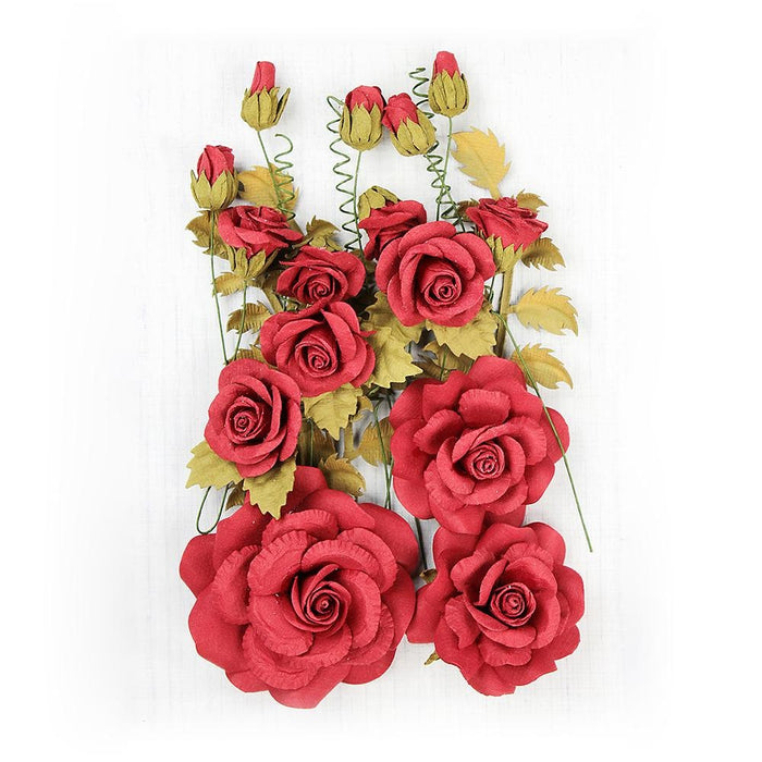 Little Birdie Rosalind Paper Flowers 21/Pkg