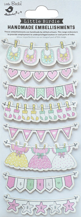 Baby Themed Embellishment Stickers from Little Birdie