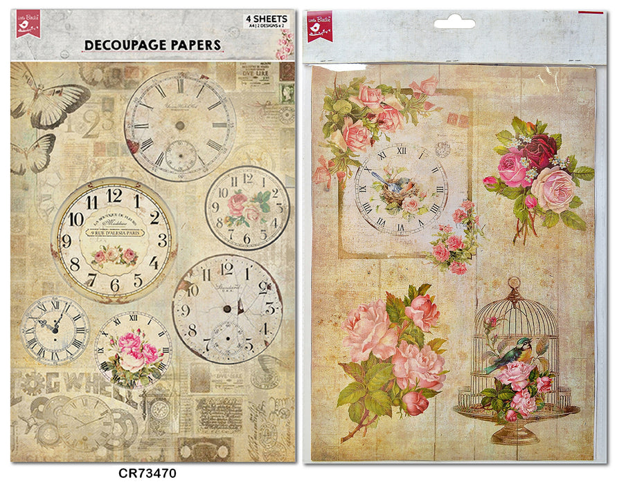 A4 Decoupage Paper Packs from Little Birdie