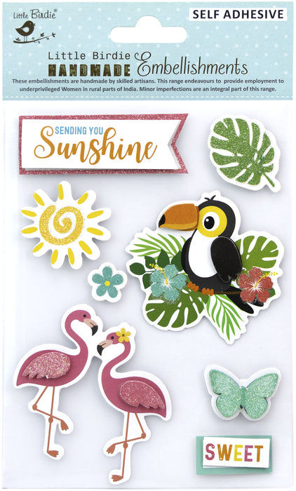 Tropical Themed Stickers from Little Birdie