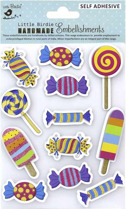 Food and Candy Themed Embellishment Stickers from Little Birdie