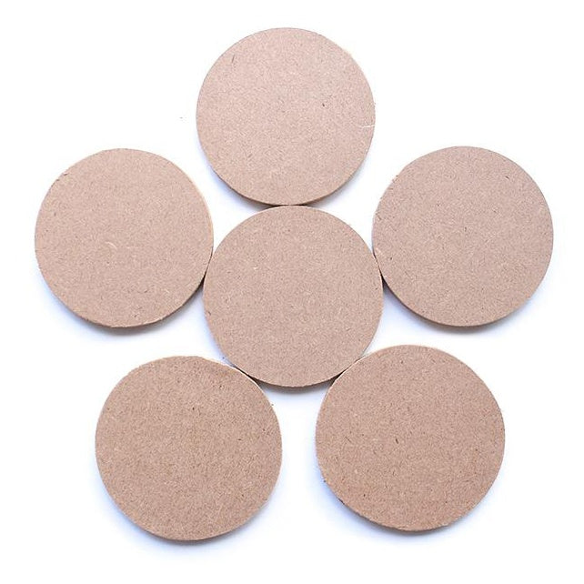 MDF Shapes: 2.24" Round Circles, 6 pack