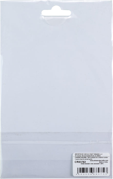 Nora Paper Flowers 36/Pkg Shabby Chic