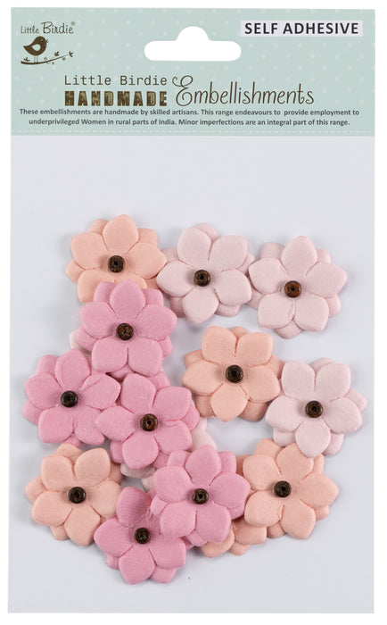Estela Layered Self-Adhesive Paper Flowers with Beaded Centers