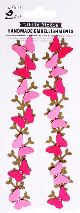Flower and Butterfly Jewel Vine Stickers from Little Birdie