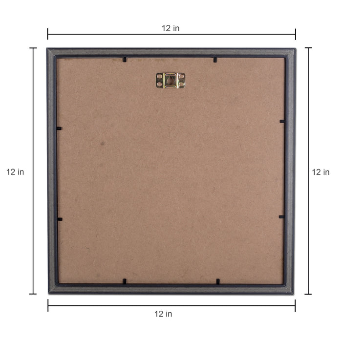 12"x12" Canvas Panel with Narrow Black Frame