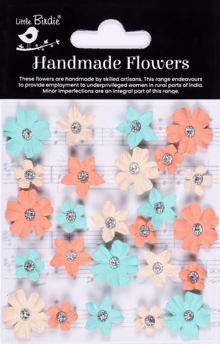Karolina Paper Flowers with Jewel Centers from Little Birdie