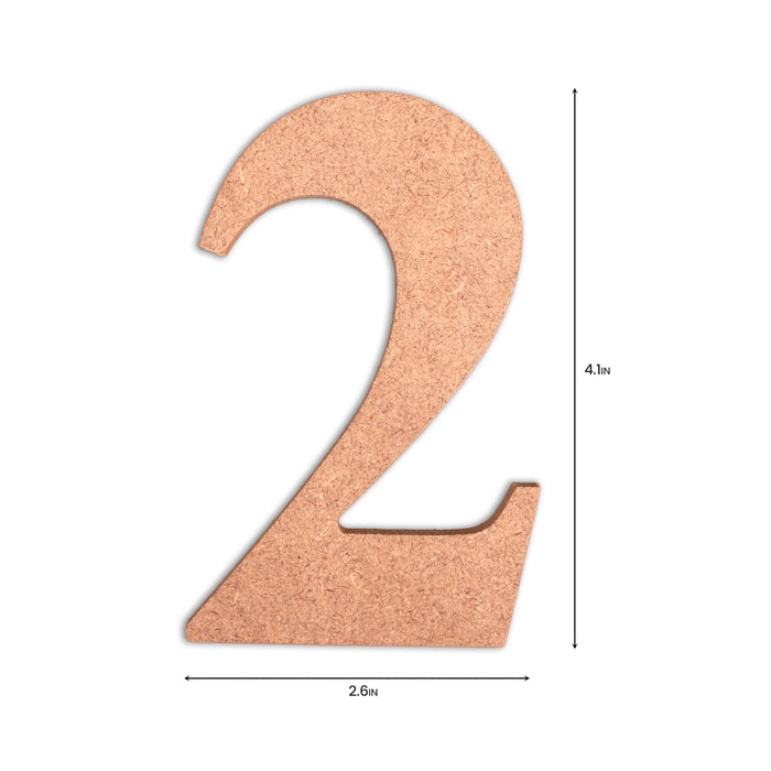 4" MDF Numbers from Little Birdie