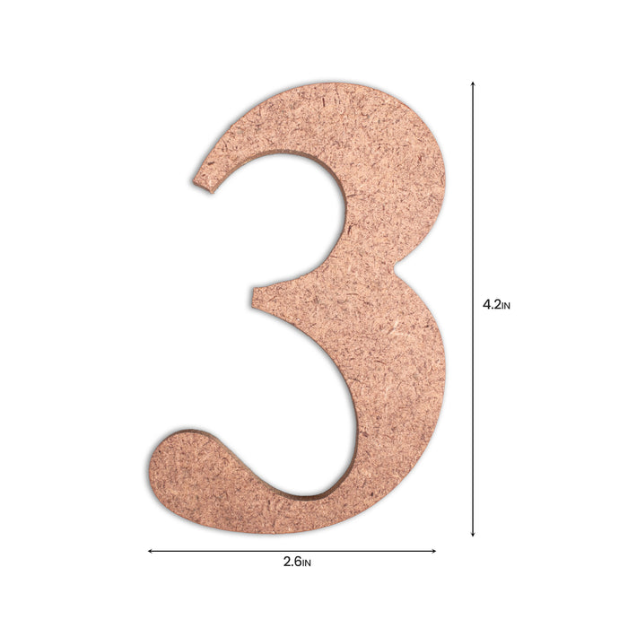 4" MDF Numbers from Little Birdie