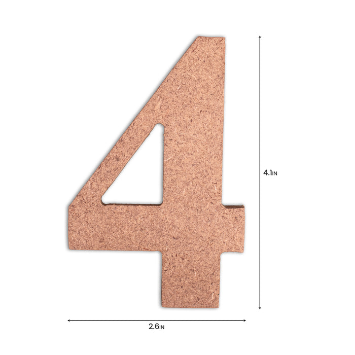 4" MDF Numbers from Little Birdie