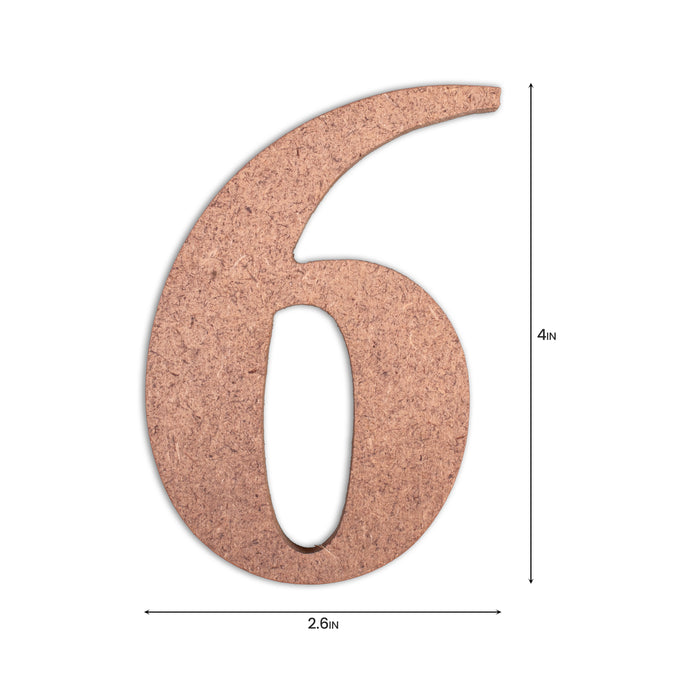 4" MDF Numbers from Little Birdie
