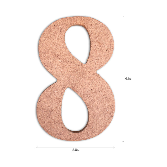 4" MDF Numbers from Little Birdie