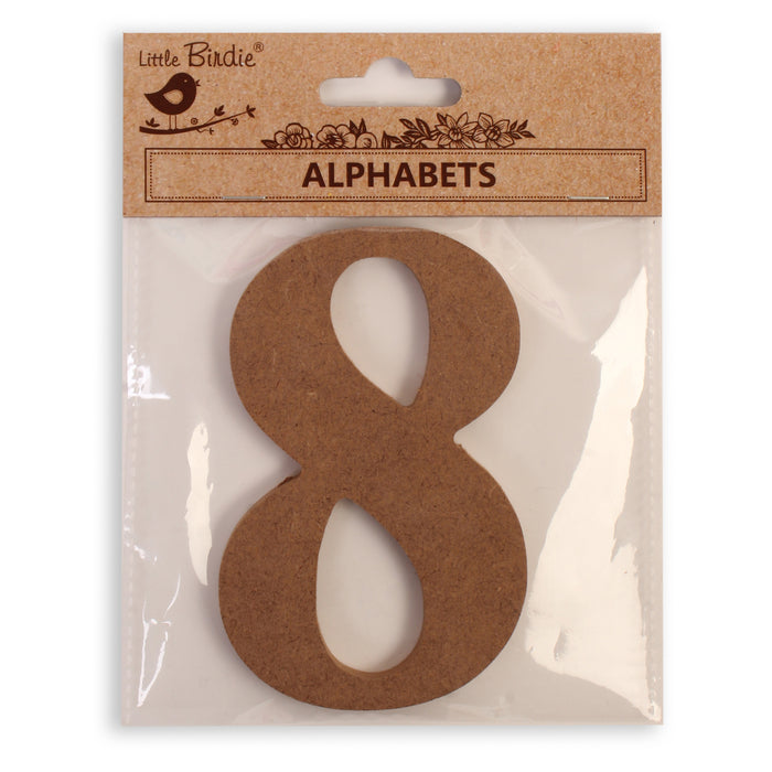 4" MDF Numbers from Little Birdie