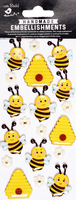 Bee Themed Embellishment Stickers from Little Birdie