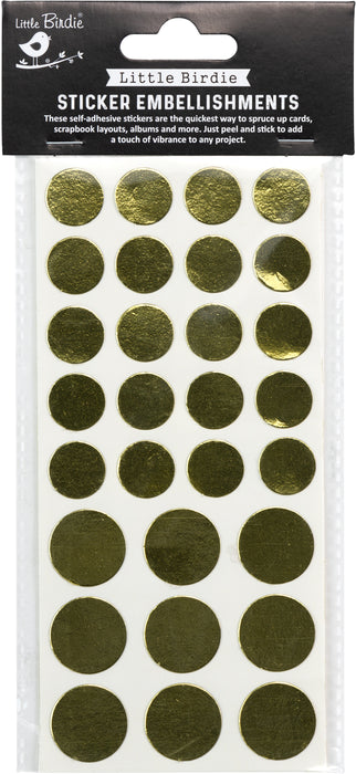 Metallic Gold Foil Sticker Sheets from Little Birdie