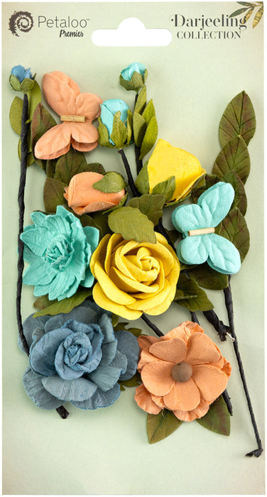 Sienna Paper Flowers and Butterflies from Little Birdie