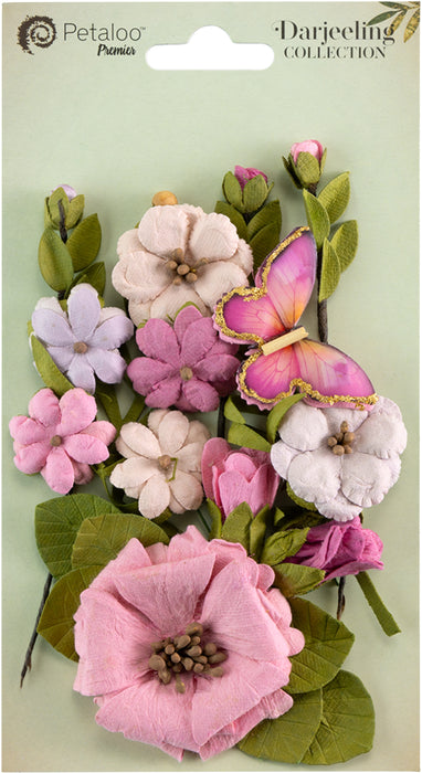 Sierra Mixed Paper Flowers and Butterfly from Little Birdie