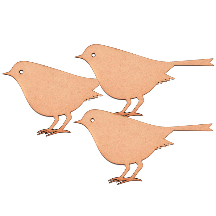 Pack of 3 - MDF Little Bird 8"X4.5"-Little Bird