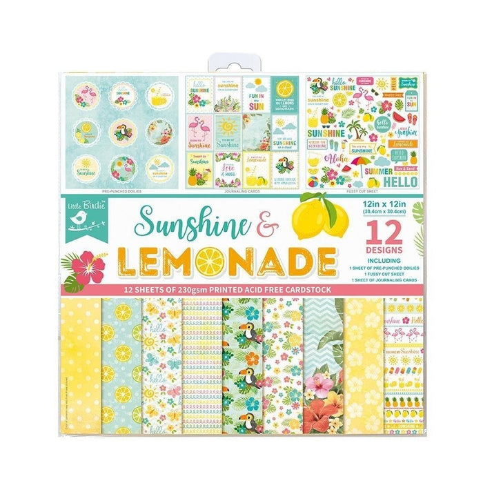 Pack of 3 - Cardstock Pack 12"X12" 12/Pkg-Sunshine & Lemonade