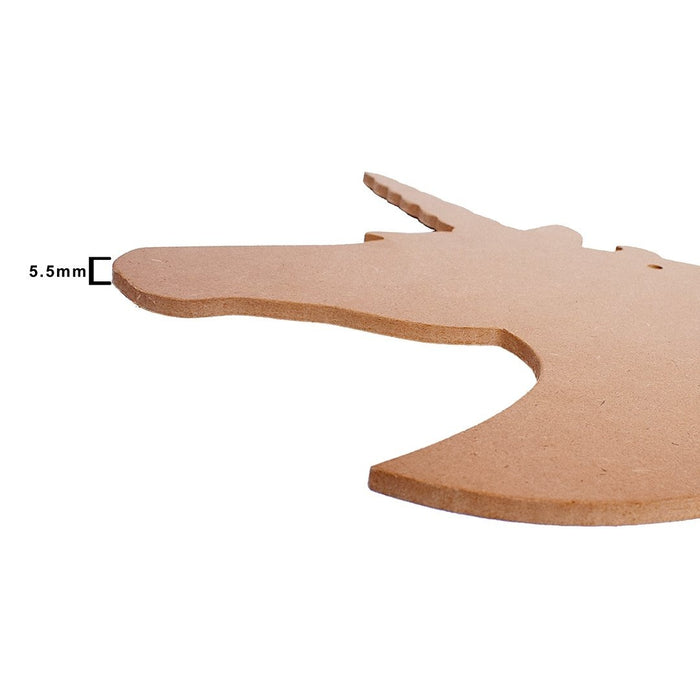Pack of 3 - MDF Base Unicorn Head 10"X13"-Unicorn Head