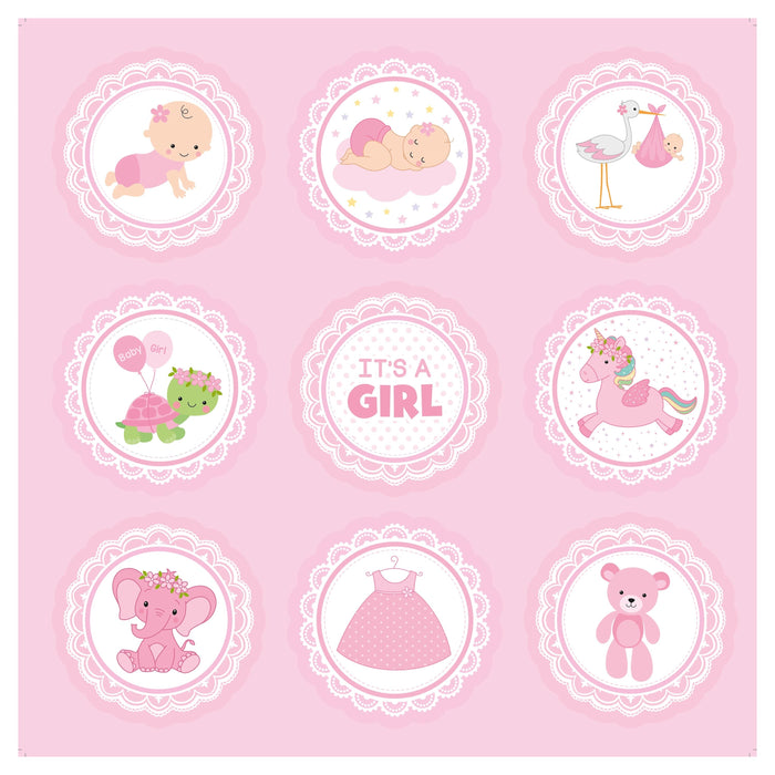Pack of 3 - Little Miracle Cardstock Pack 12"X12" 12/Pkg-Baby Girl