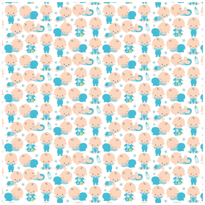 Pack of 3 - Little Miracle Cardstock Pack 12"X12" 12/Pkg-Baby Boy