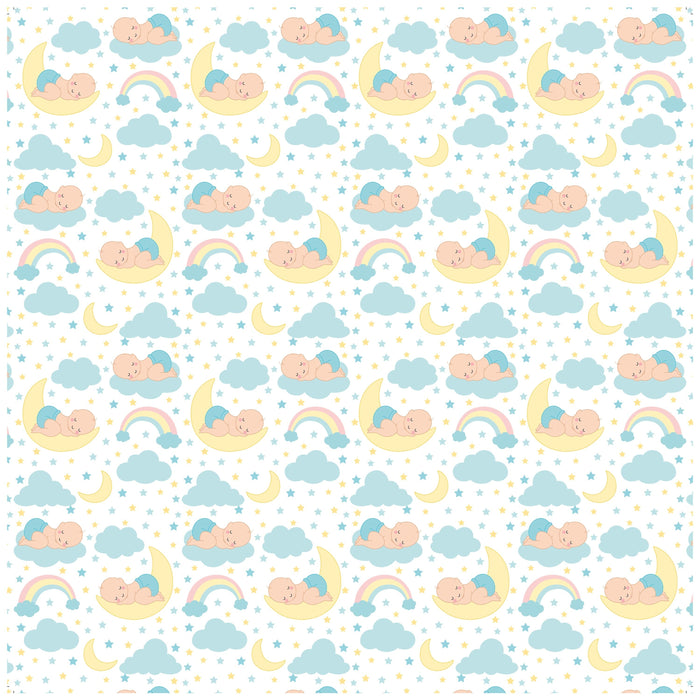 Pack of 3 - Little Miracle Cardstock Pack 12"X12" 12/Pkg-Baby Boy