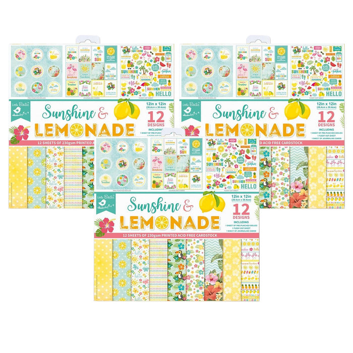 Pack of 3 - Cardstock Pack 6"X6" 24/Pkg-Sunshine & Lemonade