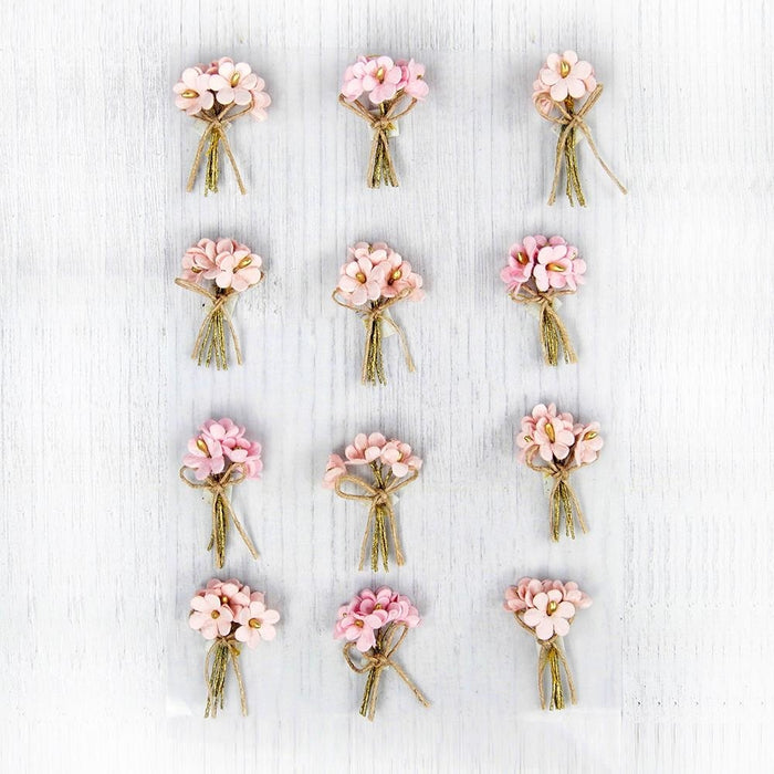 Pack of 3 - Paper Bouquet 12/Pkg-Pearl Pink